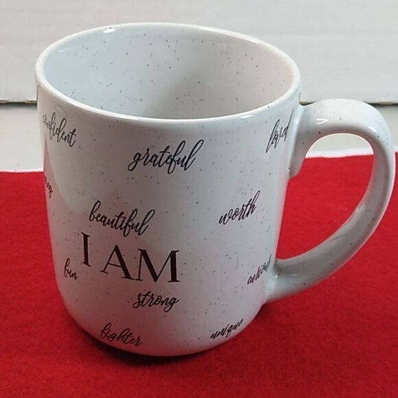 I Am... Positive affirmations Mug Artisan Collection speckles in bottom of Mug - Picture 1 of 7